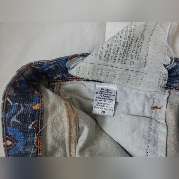 Current/Elliot Ankle Skinny Aztec Print Jeans Size 28-0 - Picture 6 of 10